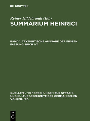 cover image of Textkritische Ausgabe der ersten Fassung, Buch I–X